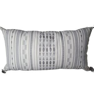 LAUREN Ralph Lauren Gray White Decorative Throw Pillow 14x26 in Feather Filled